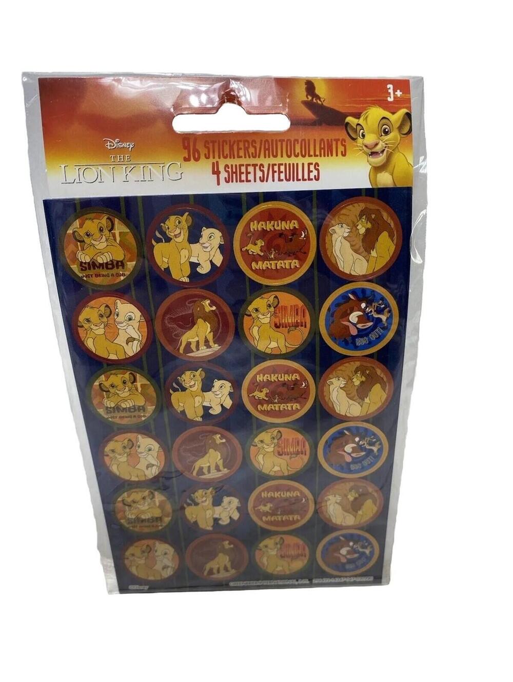 The Lion King stickers disney new 4 sheets
